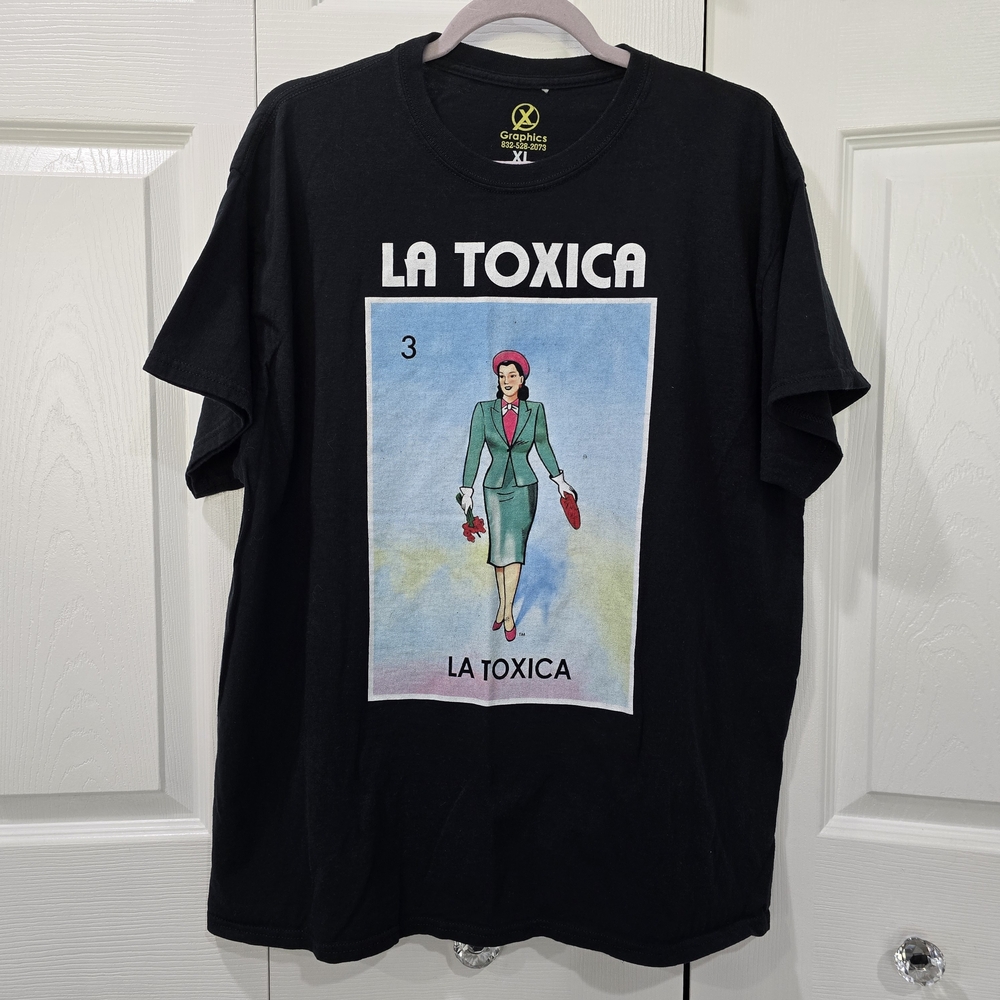 La Toxica Black Graphic Tee